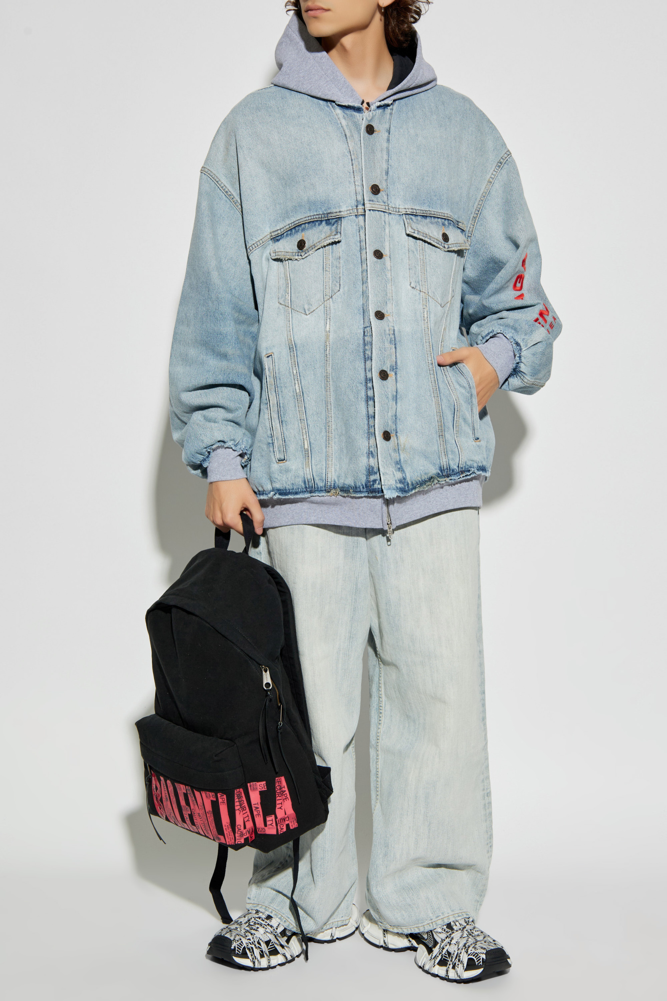 Balenciaga Denim jacket with hood | Men's Clothing | Vitkac